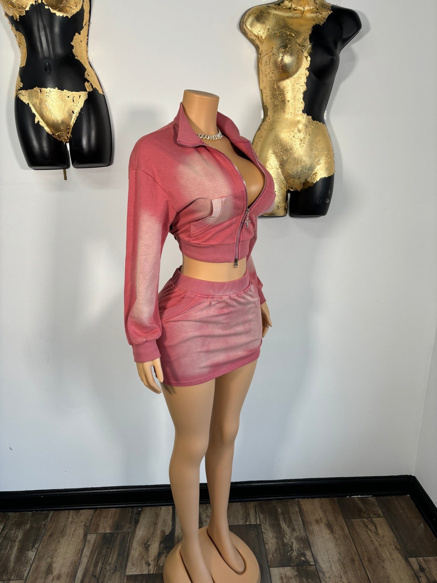 Blush Skirt Set - Pink - Head Over Heels: All In One Boutique
