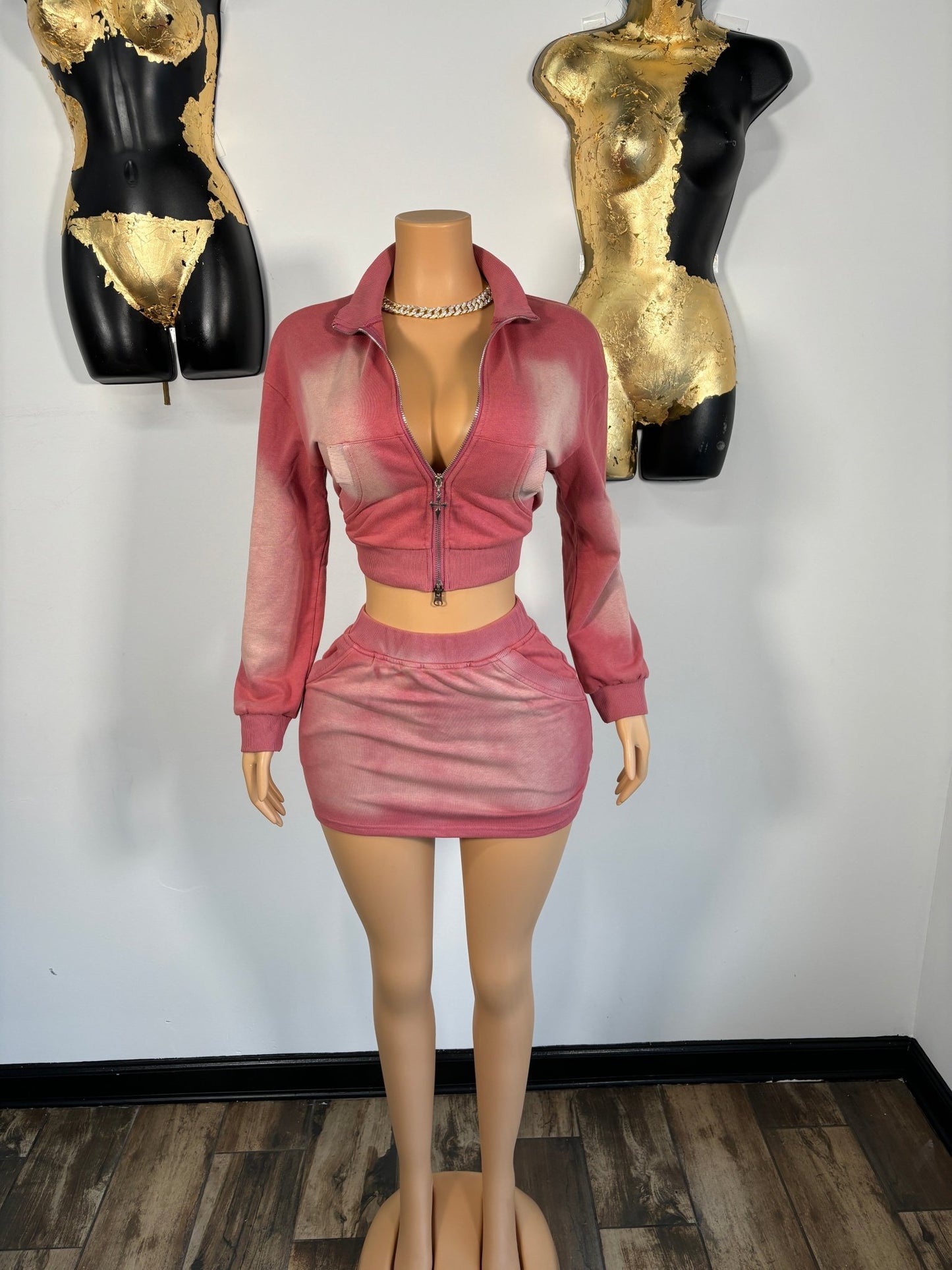 Blush Skirt Set - Pink - Head Over Heels: All In One Boutique