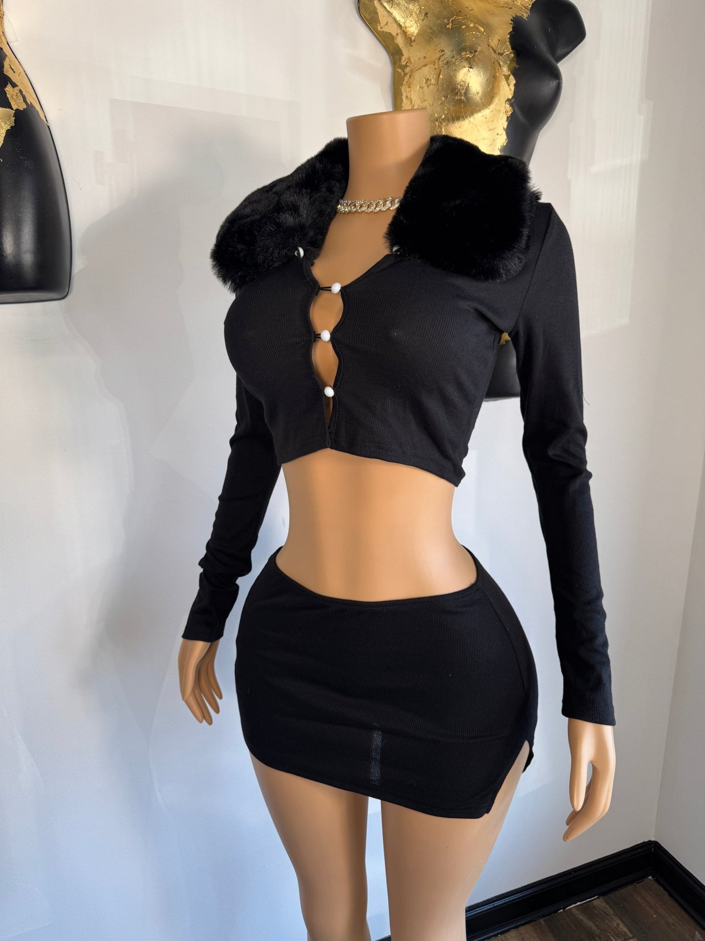 Denver Skirt Set - Black - Head Over Heels: All In One Boutique