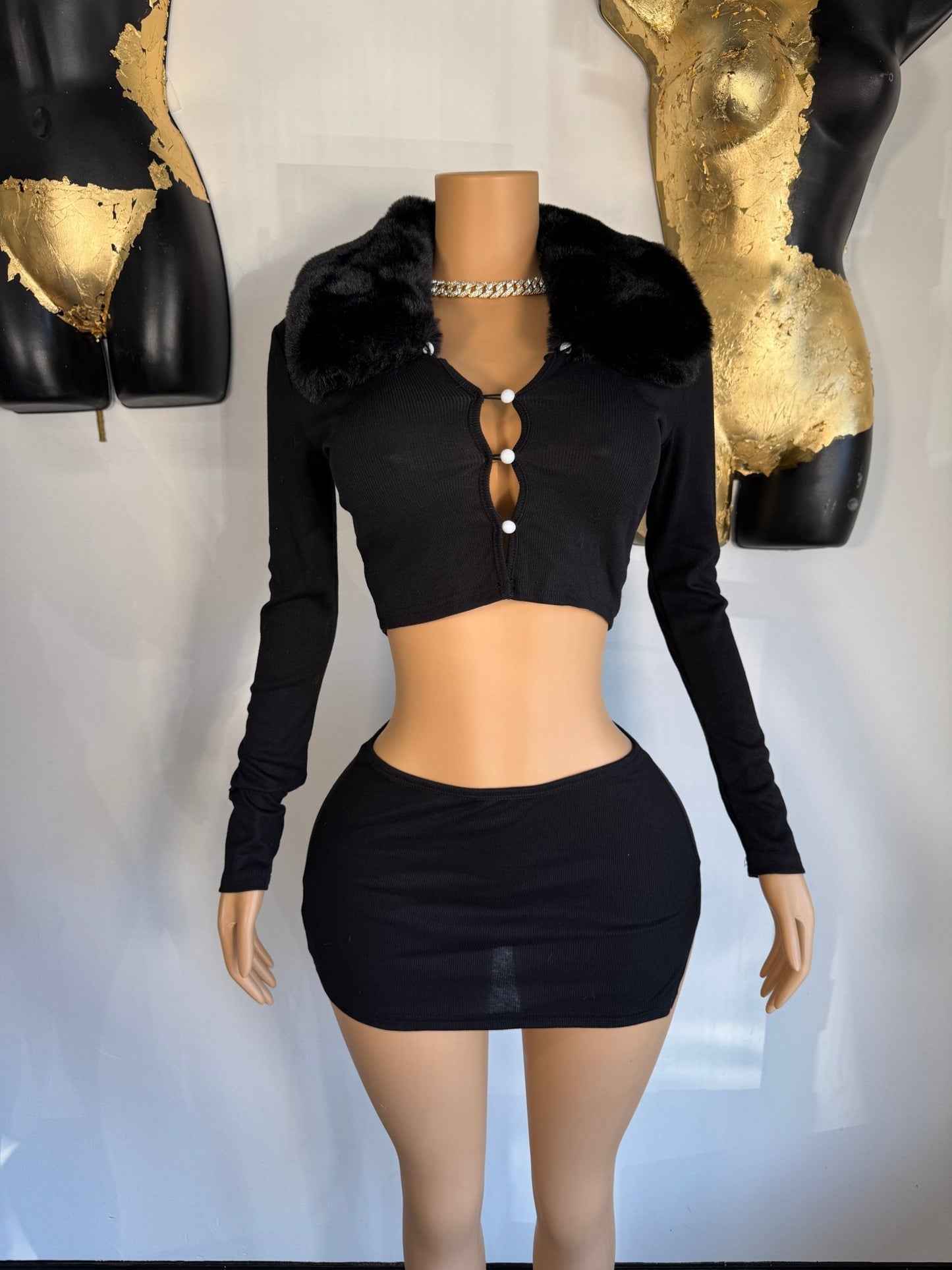 Denver Skirt Set - Black - Head Over Heels: All In One Boutique