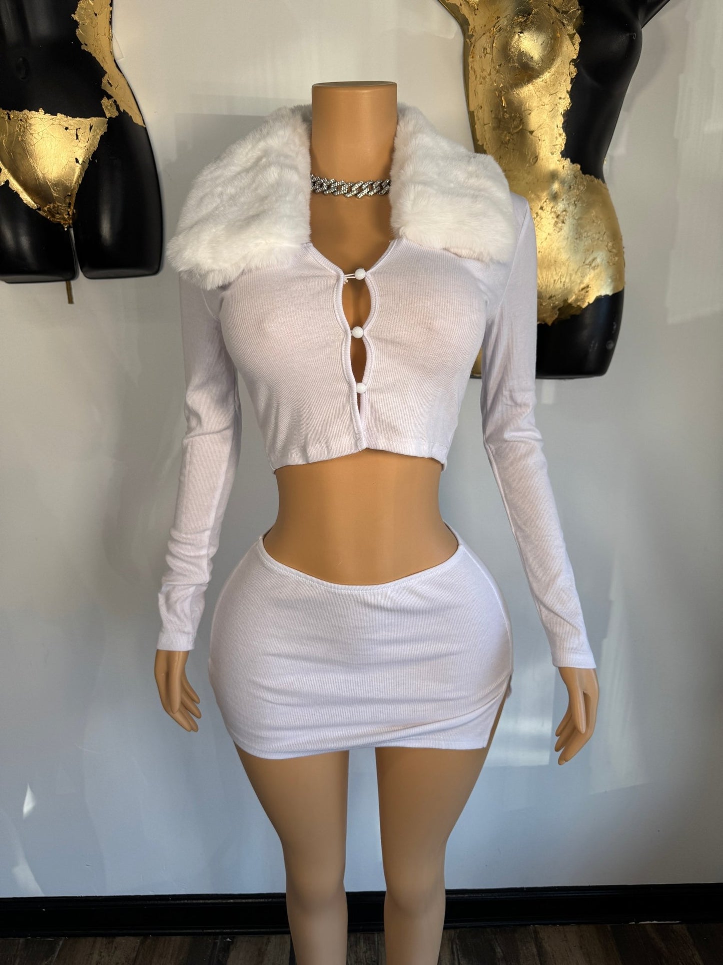 Denver Skirt Set - White - Head Over Heels: All In One Boutique