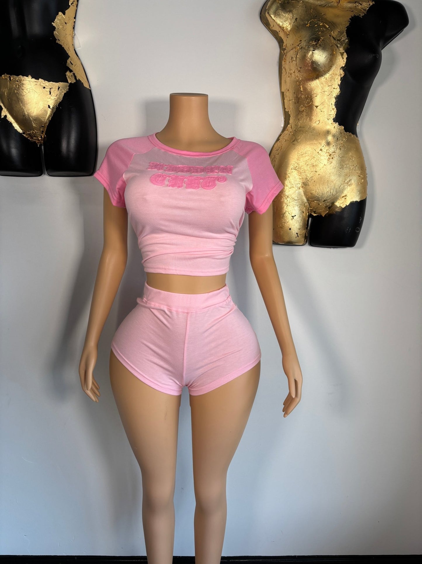 Don't Rush Short Set - Pink - Head Over Heels: All In One Boutique