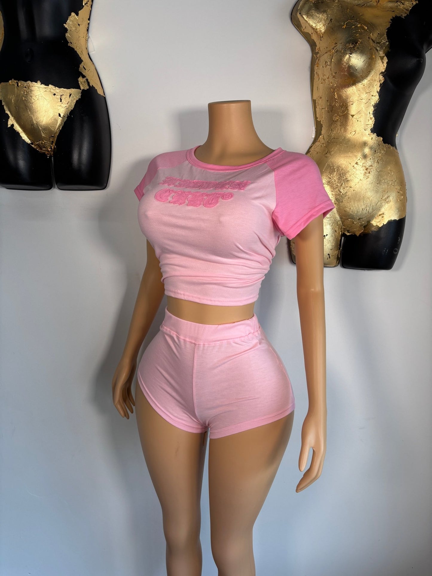 Don't Rush Short Set - Pink - Head Over Heels: All In One Boutique
