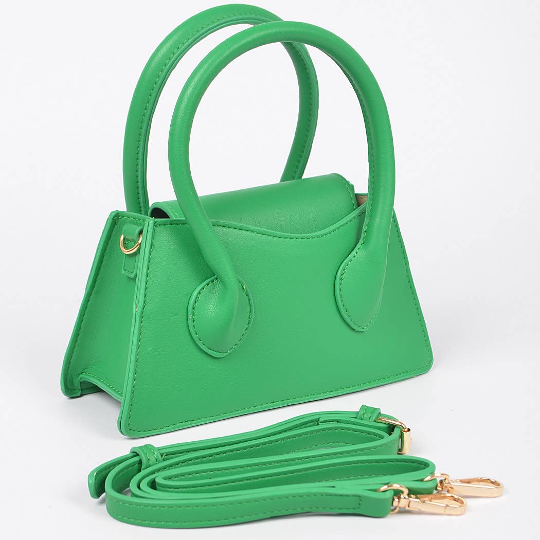 Double Handle Handbag - Green (FINAL SALE) - Head Over Heels: All In One Boutique