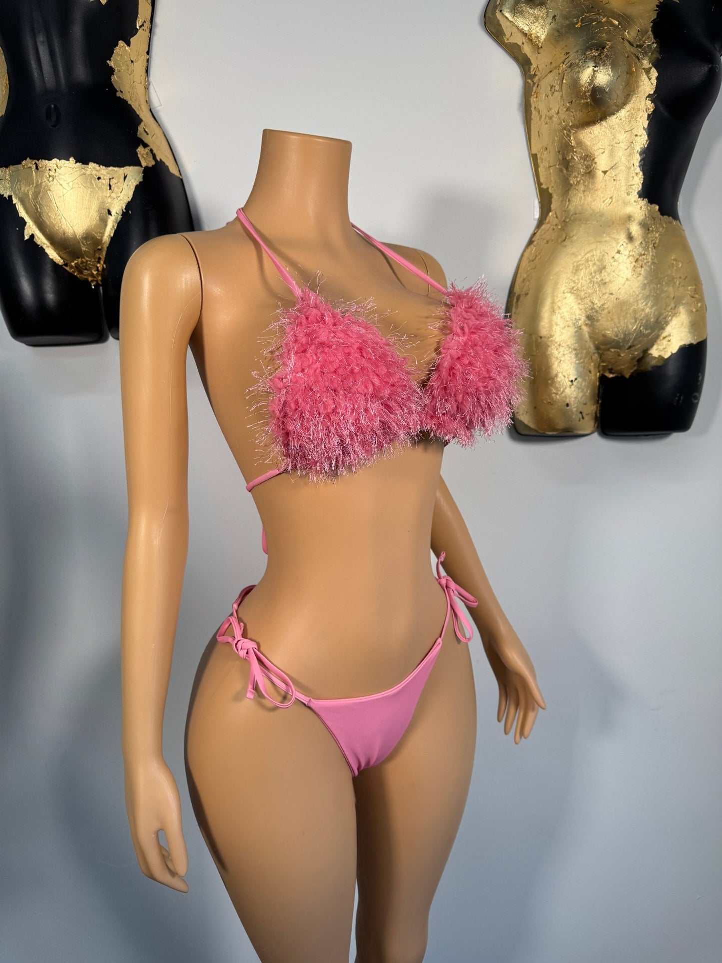 Fur Real Bikini - Pink (FINAL SALE) - Head Over Heels: All In One Boutique