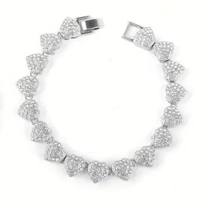 Heart Cuban Bracelet - (FINAL SALE) - Head Over Heels: All In One Boutique