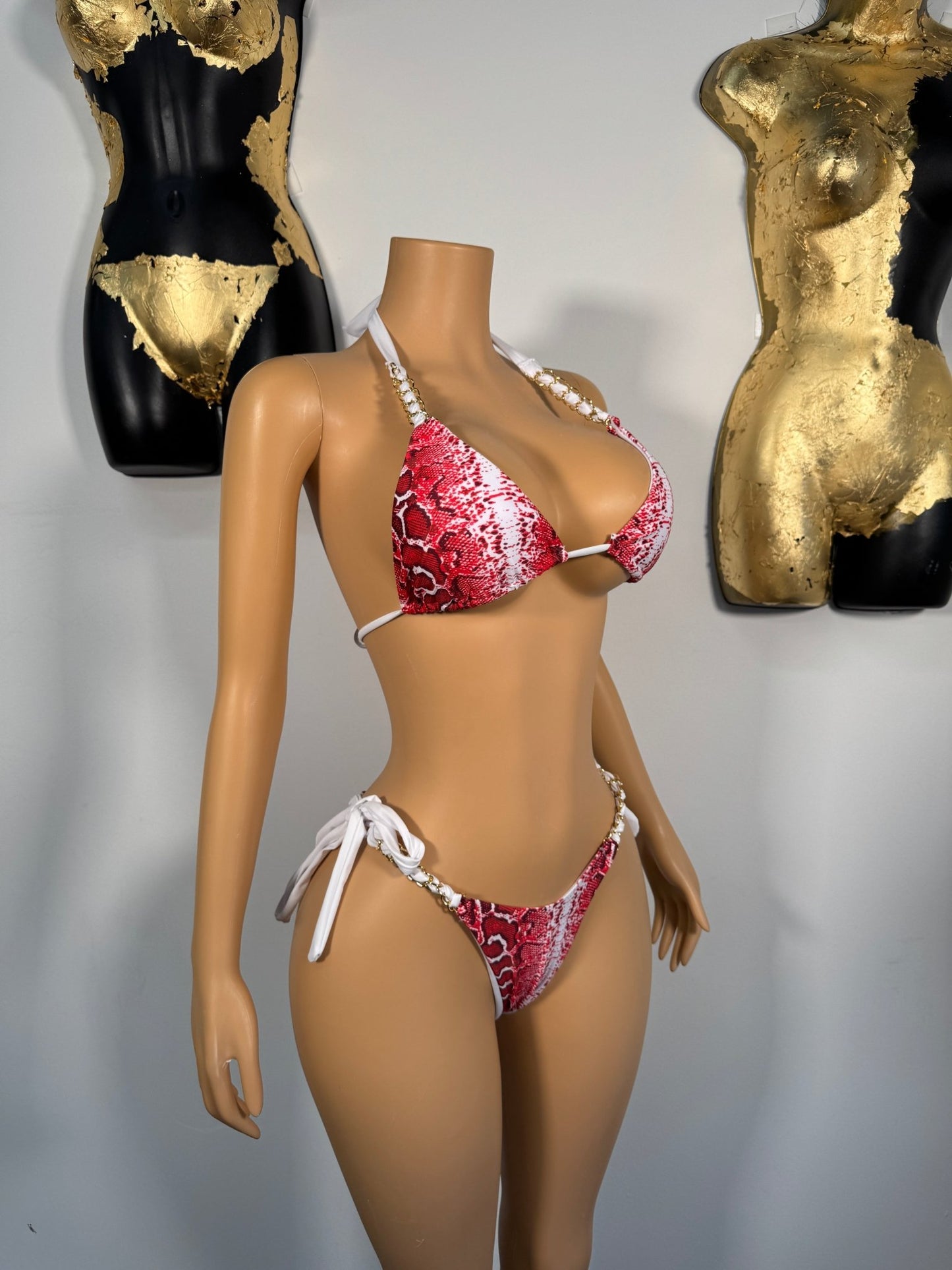 Jiana Bikini - Red Snake (FINAL SALE) - Head Over Heels: All In One Boutique