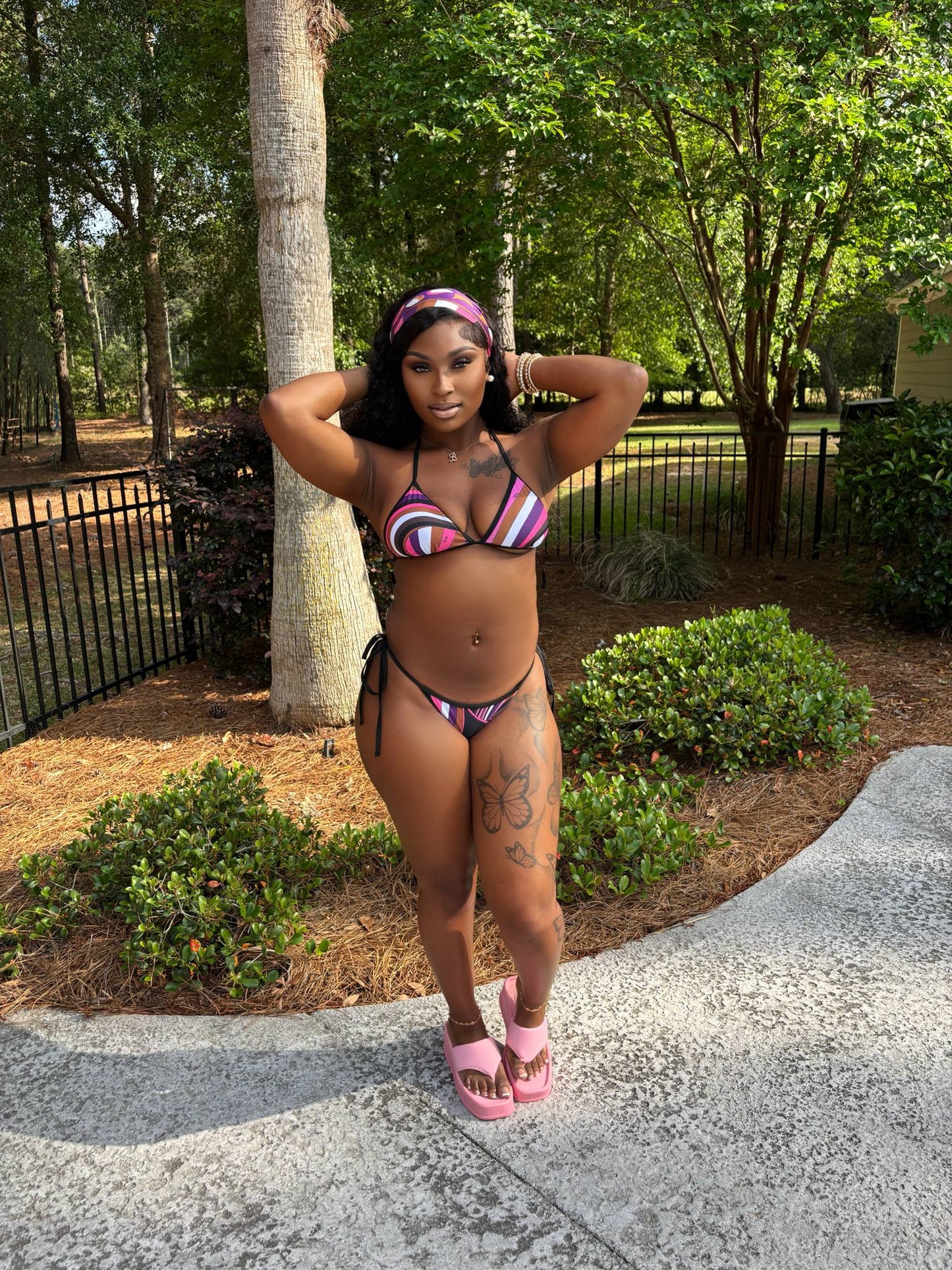 Keep It P Bikini - Purple Multi (FINAL SALE) - Head Over Heels: All In One Boutique