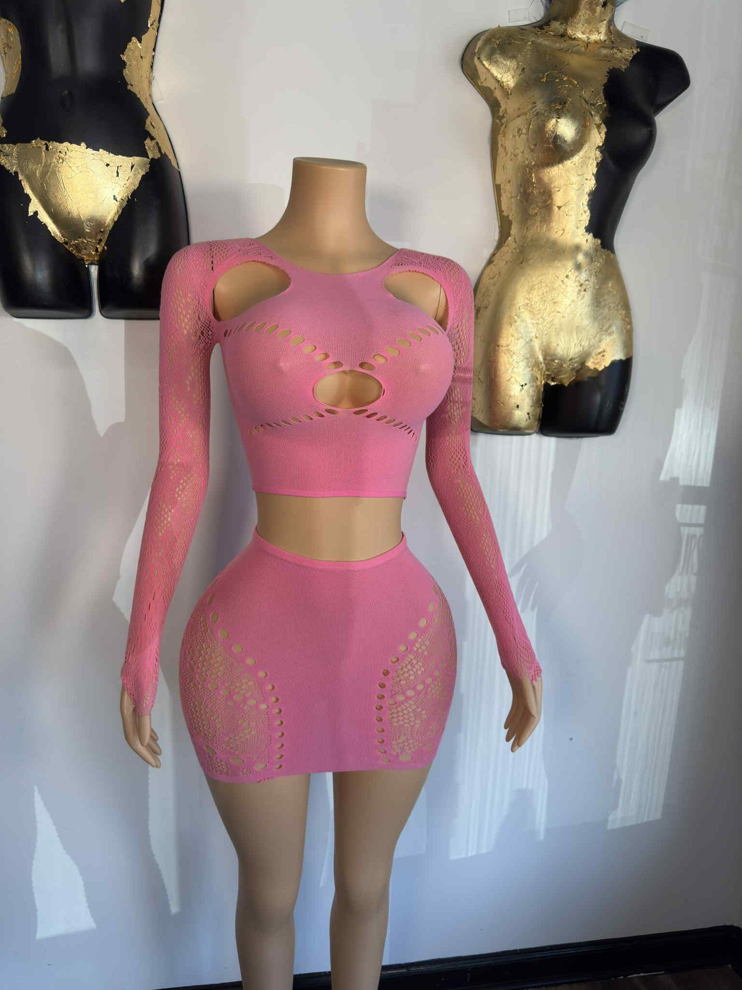 Prissy Skirt Set - Pink (FINAL SALE) - Head Over Heels: All In One Boutique