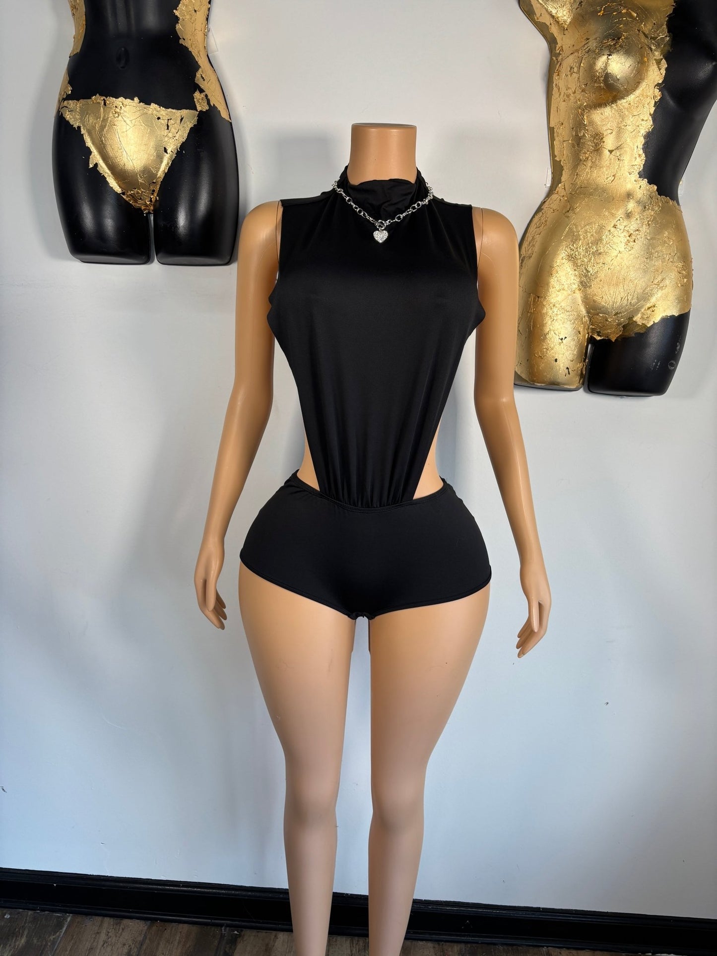 Rock Baddie Romper - Black - Head Over Heels: All In One Boutique