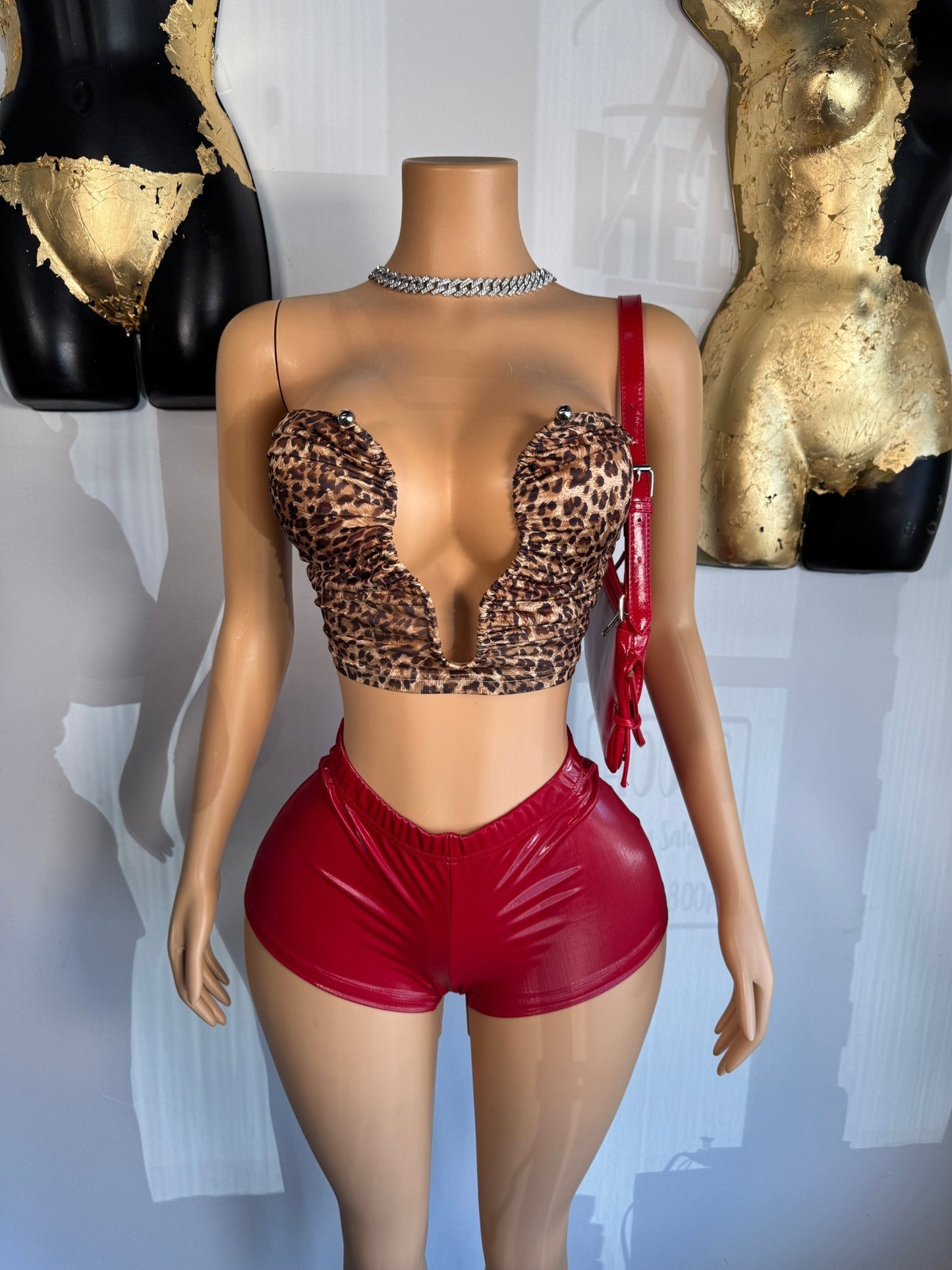 Safari Crop Top - Leopard - Head Over Heels: All In One Boutique