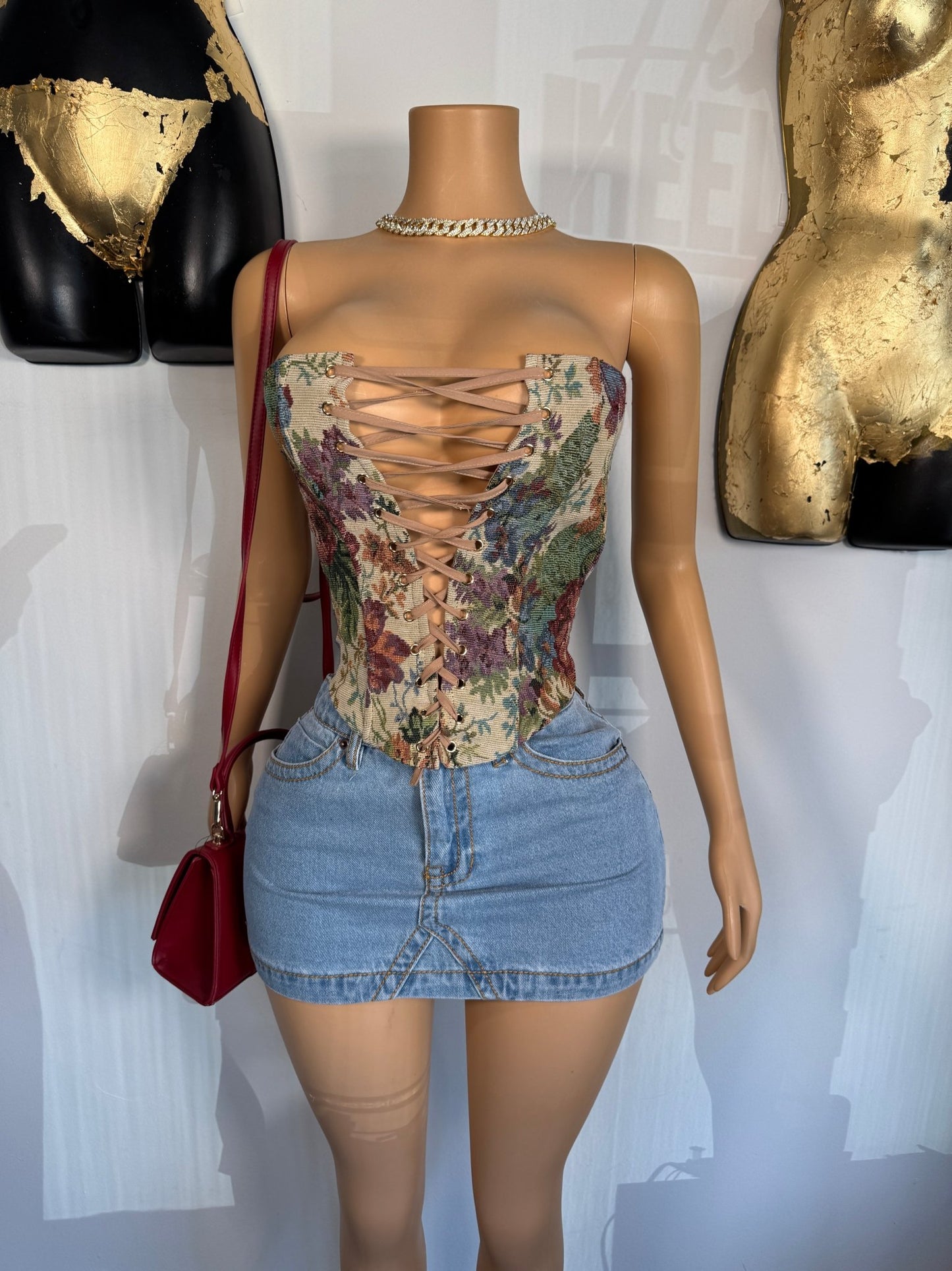See It Through Skirt - Denim - Head Over Heels: All In One Boutique