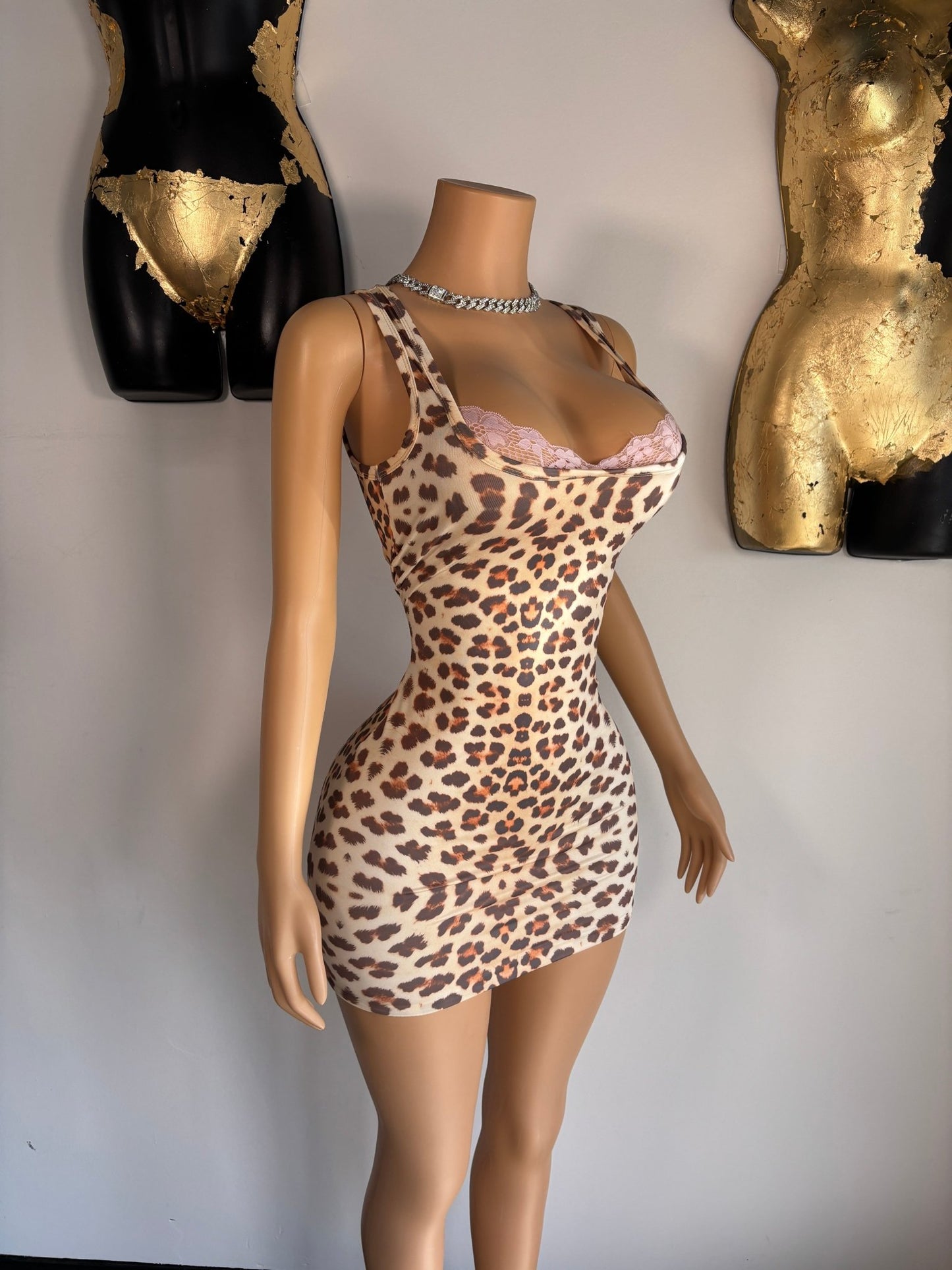 Sophia Dress - Leopard/ Pink - Head Over Heels: All In One Boutique
