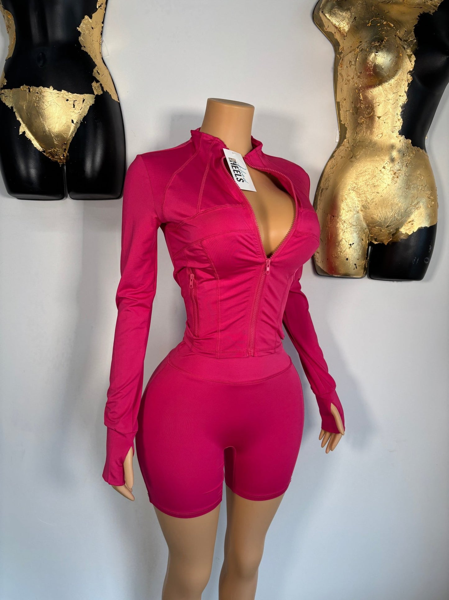 Stay Fit Short Set - Pink - Head Over Heels: All In One Boutique