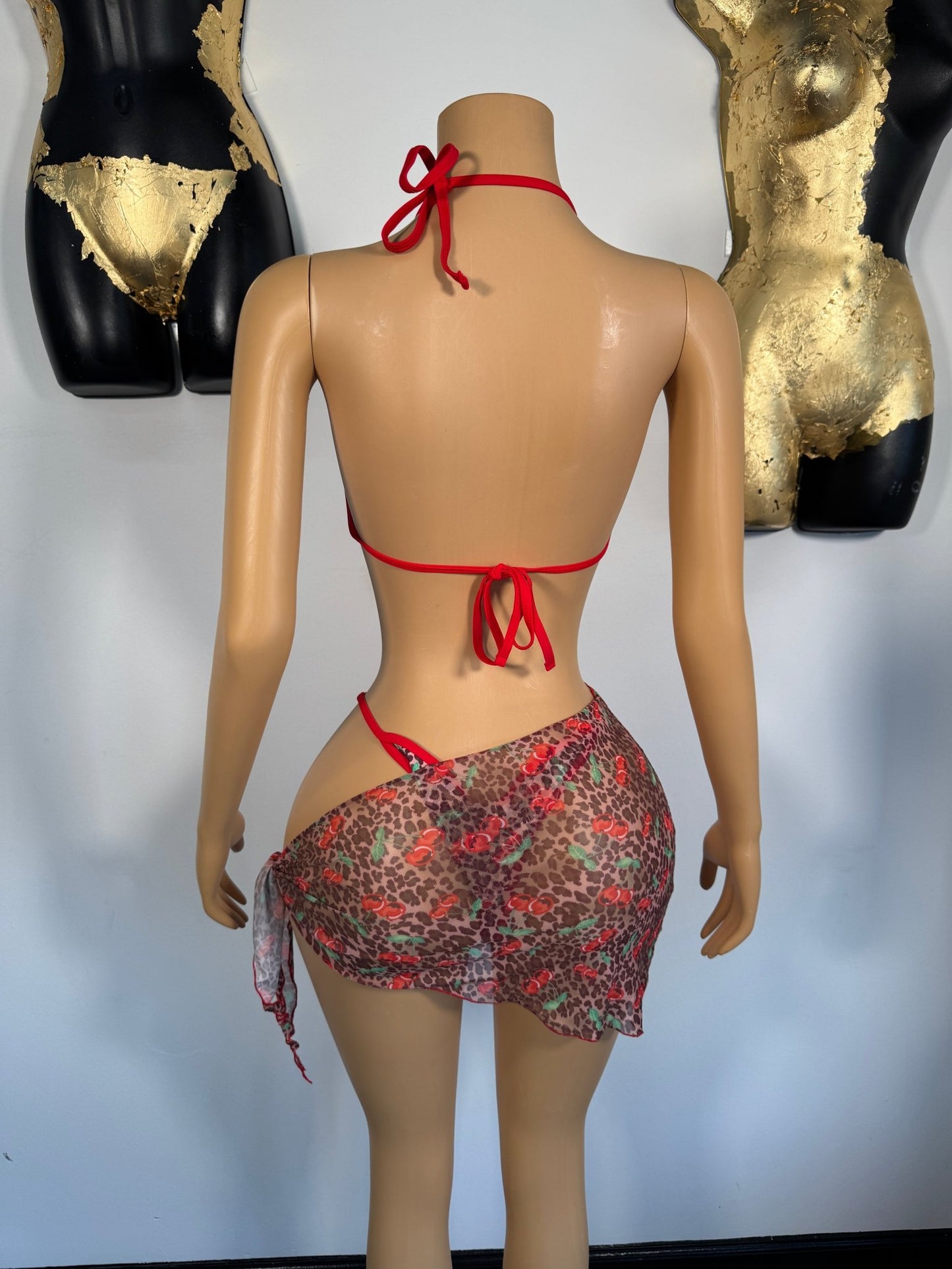 Tizara Bikini - Leopard/ Red (FINAL SALE) - Head Over Heels: All In One Boutique
