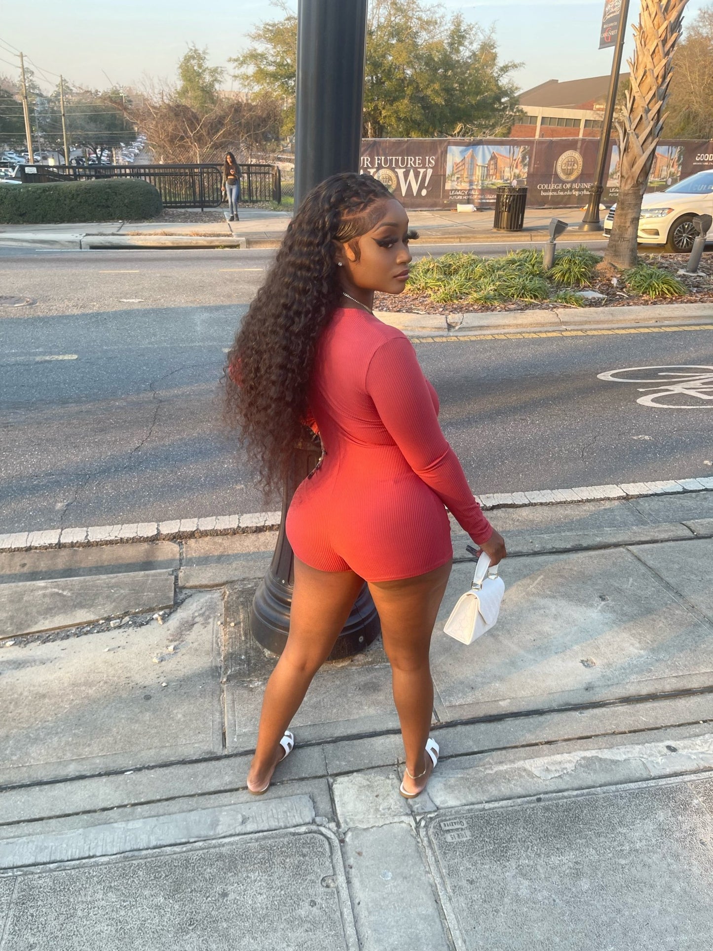Less Talking Romper- Brick - Head Over Heels: All In One Boutique