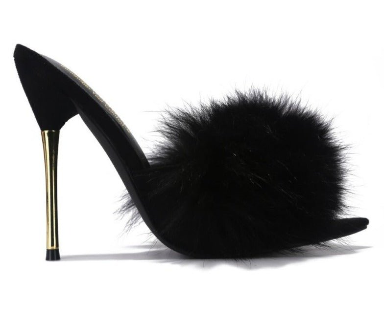 Mink Heels- Black - Head Over Heels: All In One Boutique