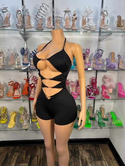 Locked In Romper- Black