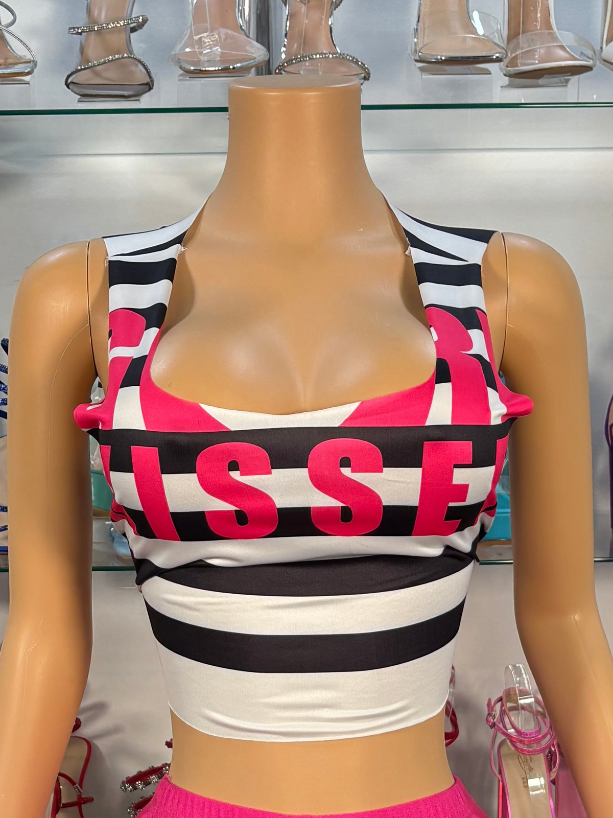 Susie Tank Top- Black/White