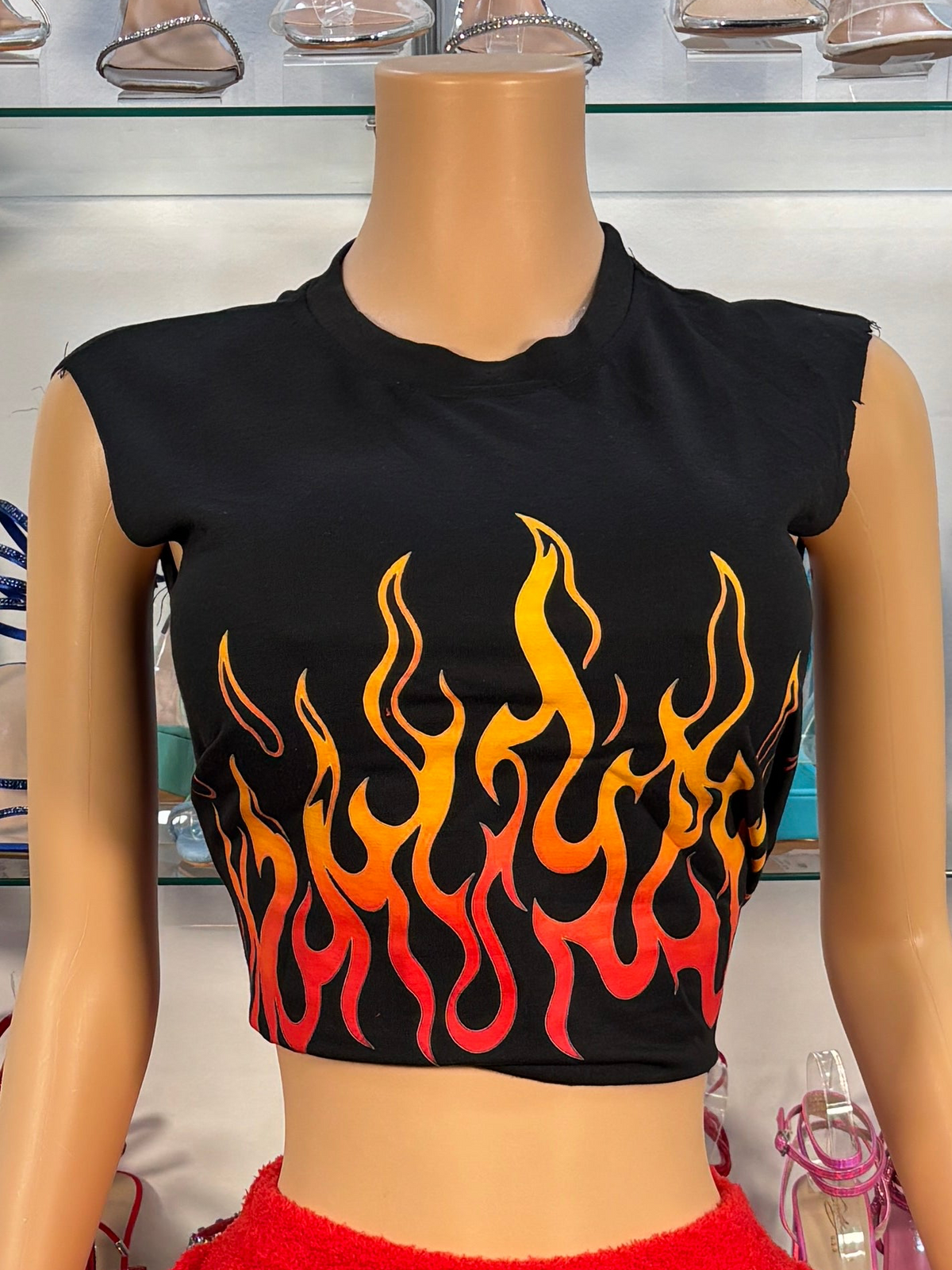 In Flames Muscle Tee- Black