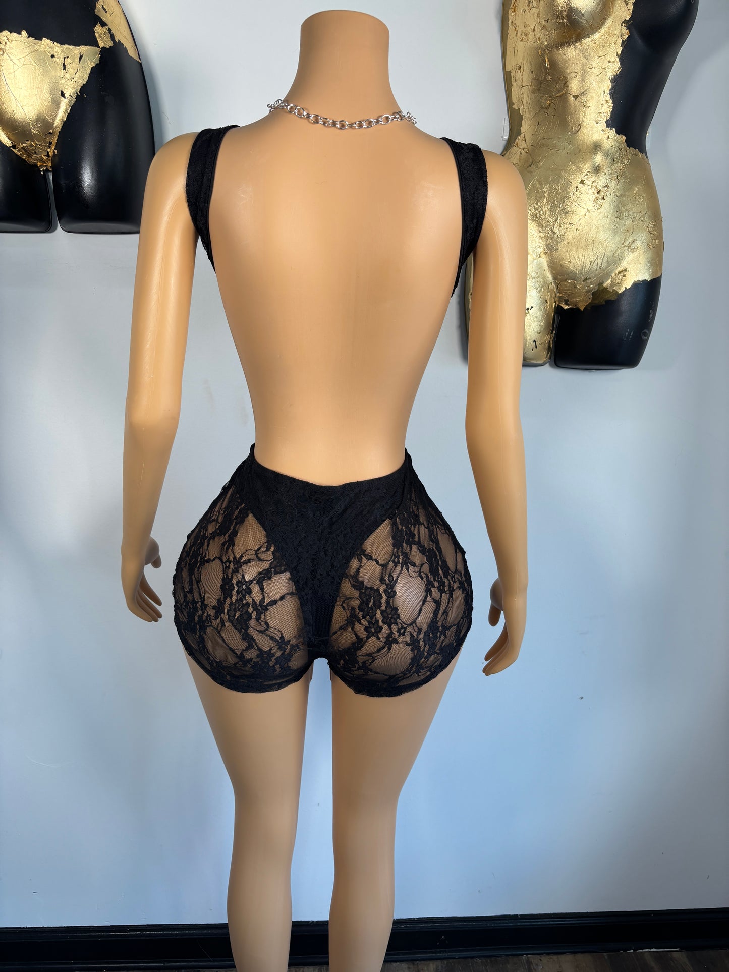 Keep Up With Me Romper- Black (FINAL SALE)