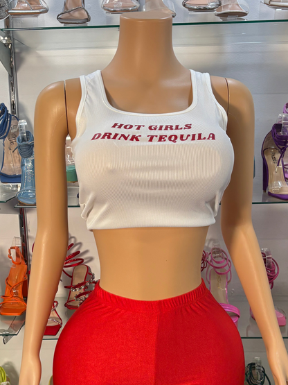 Tequila Tank Top- White