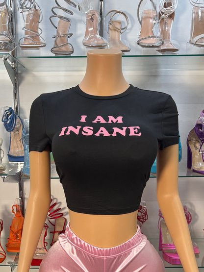 Insane Crop Top- Black