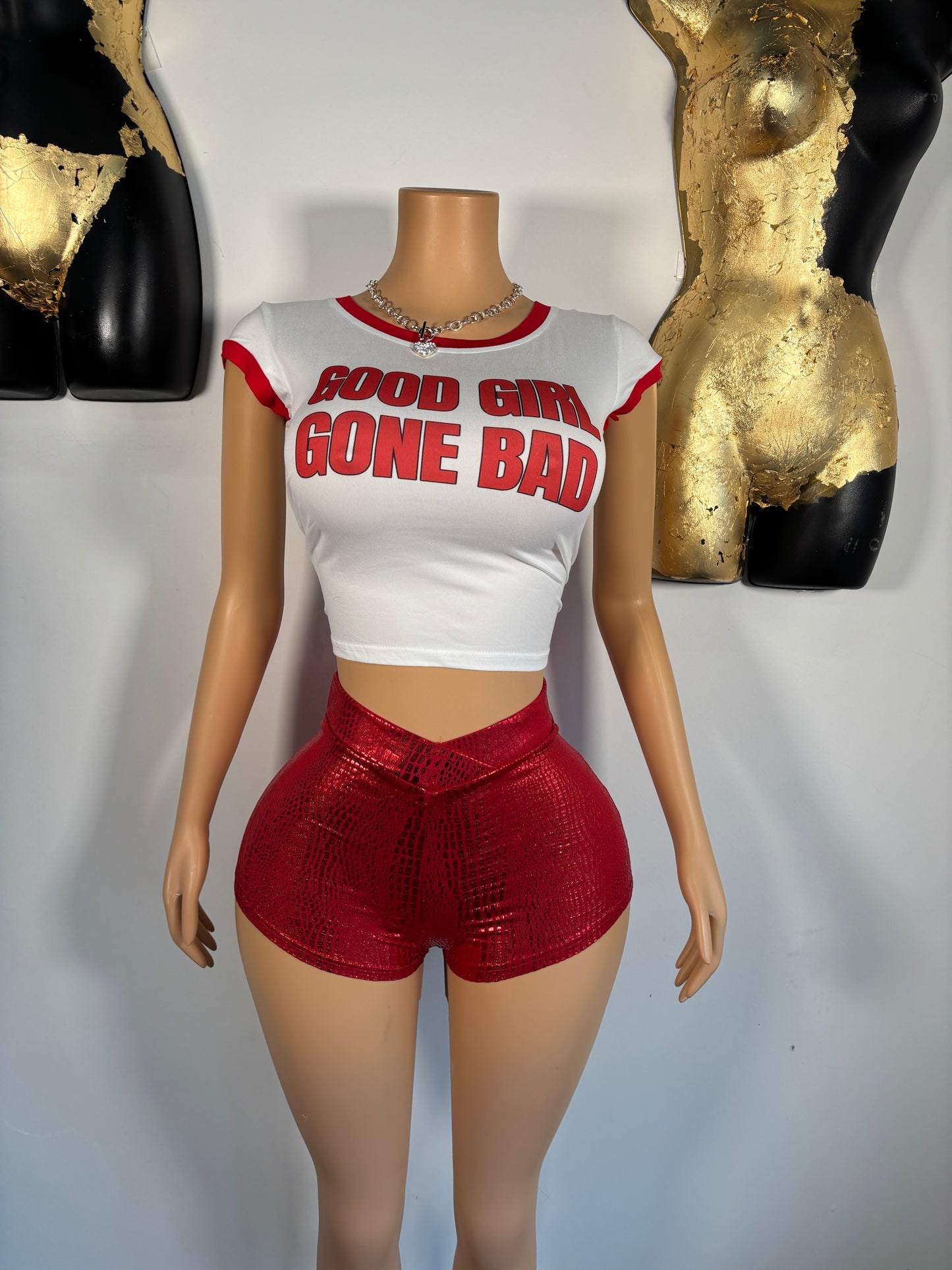 Gone Bad Crop Top- White