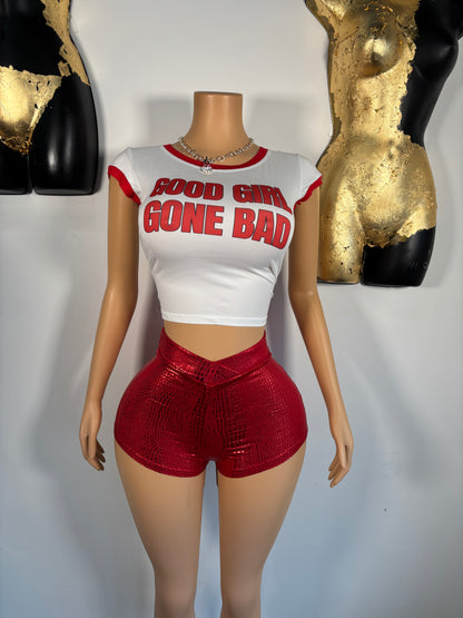Gone Bad Crop Top- White