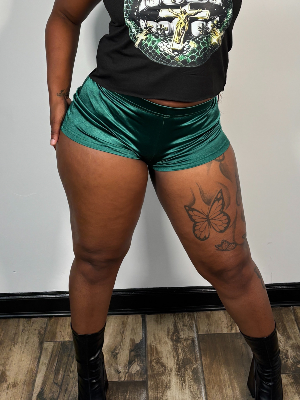 Joelee Mirco Shorts- Green