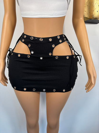 Punk'd Skirt- Black