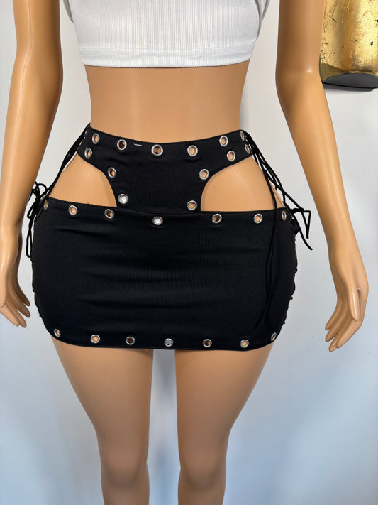 Punk'd Skirt- Black