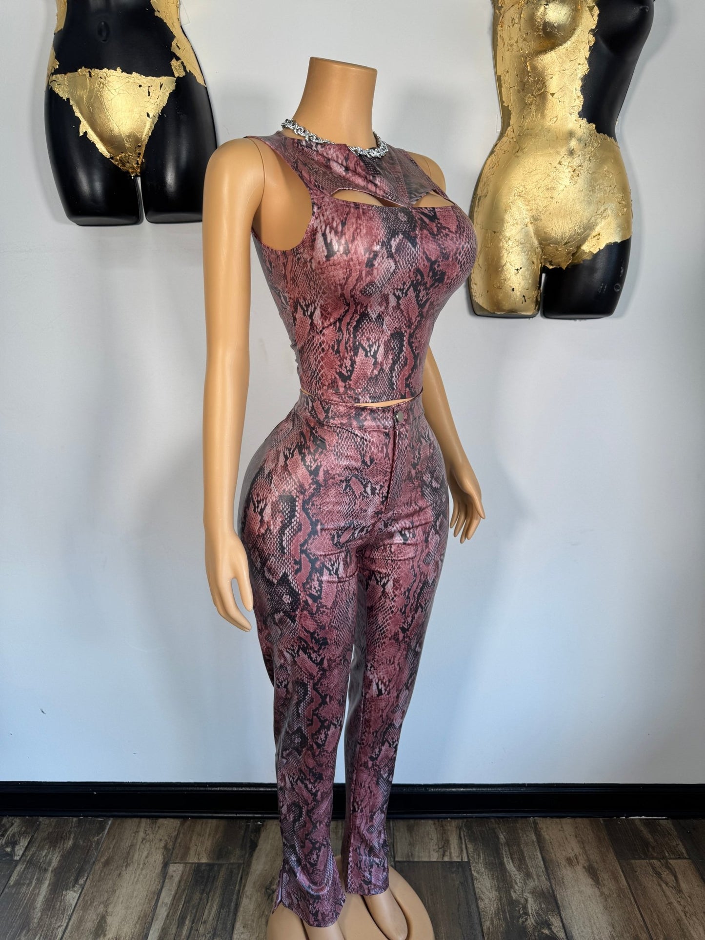 Baddie Pant Set - Snake - Head Over Heels: All In One Boutique