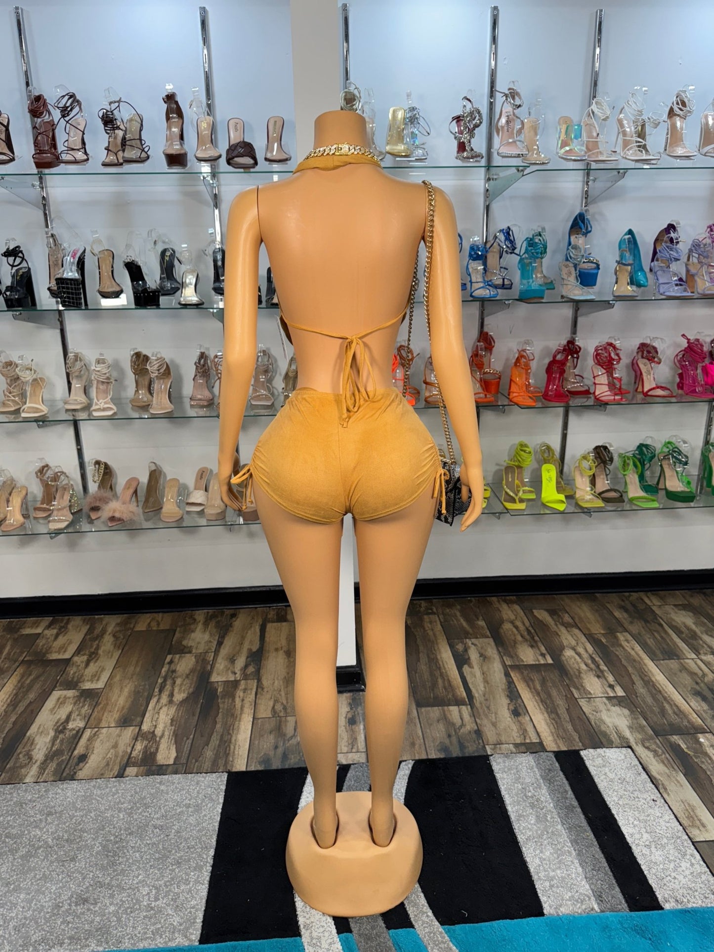 Baddie Short Set - Mustard - Head Over Heels: All In One Boutique