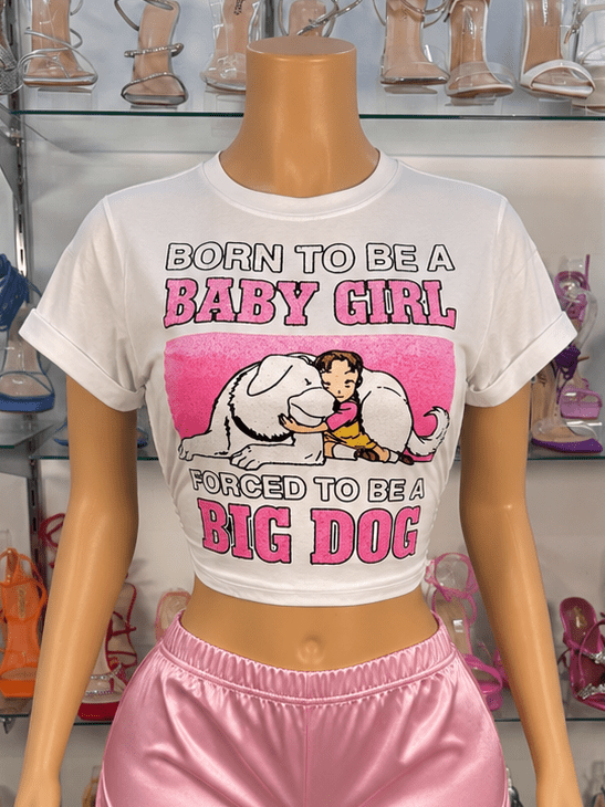 Big Dog Graphic Tee- White - Head Over Heels: All In One Boutique