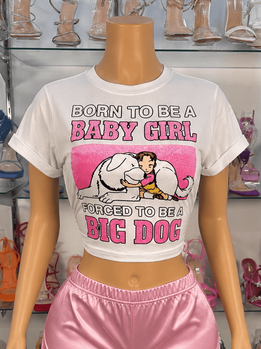 Big Dog Graphic Tee- White - Head Over Heels: All In One Boutique