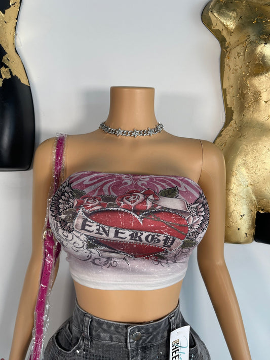 Big Energy Tube Top - White - Head Over Heels: All In One Boutique