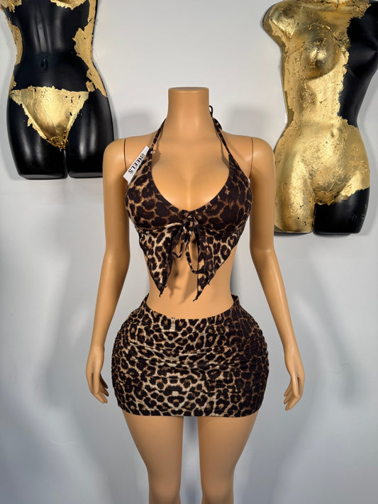 Bobby Skirt Set - Leopard - Head Over Heels: All In One Boutique