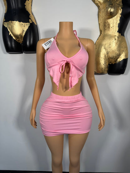 Bobby Skirt Set - Pink - Head Over Heels: All In One Boutique