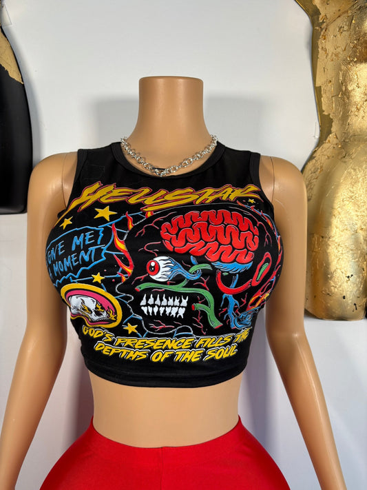 Brainless Crop Top - Black - Head Over Heels: All In One Boutique