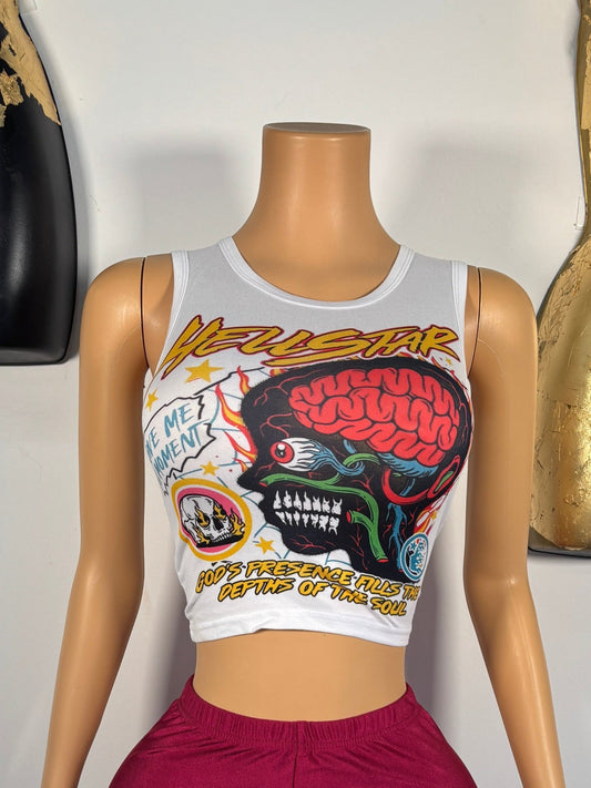 Brainless Graphic Tee - White - Head Over Heels: All In One Boutique