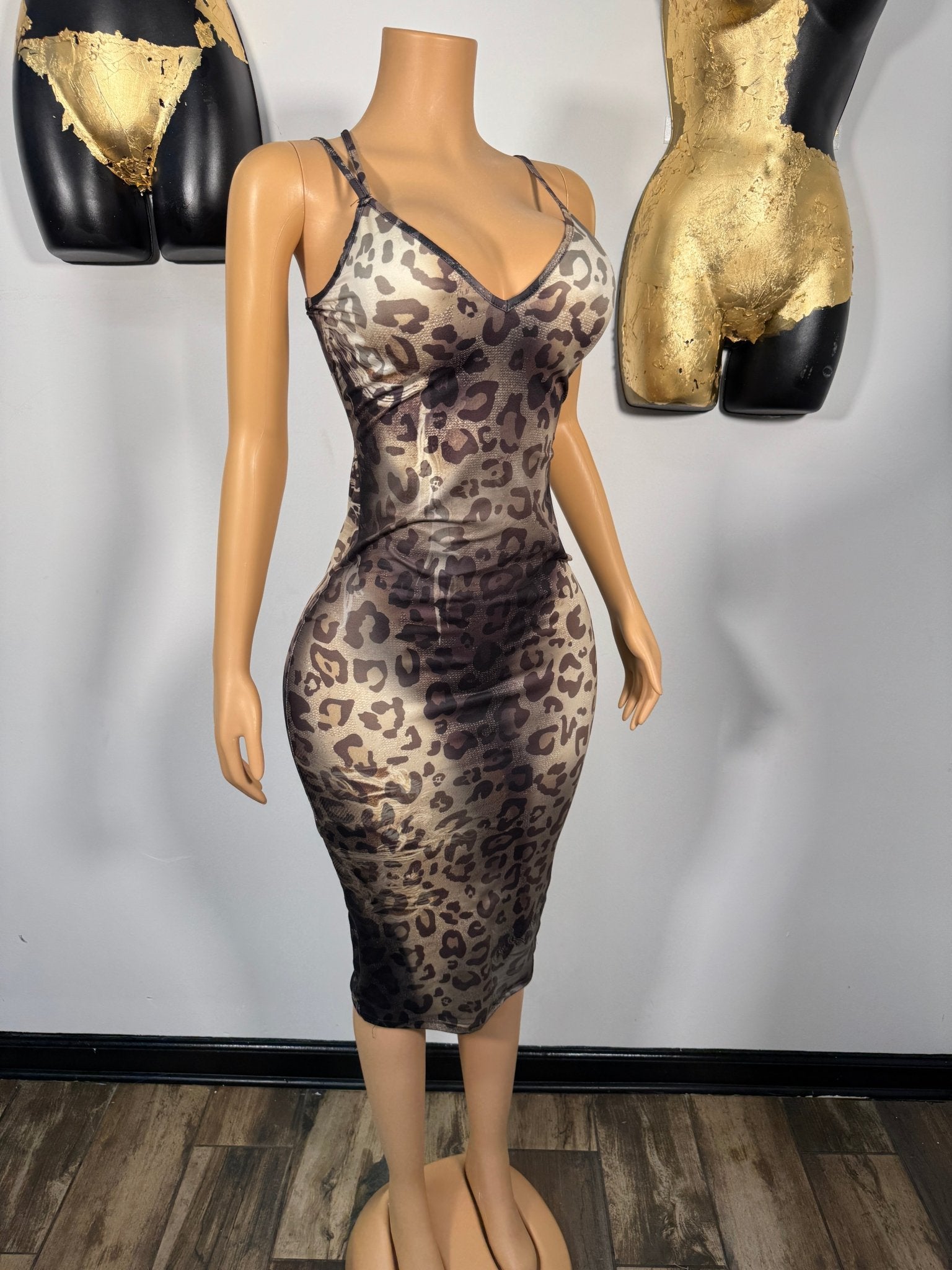 Briana Dress - Animal Print - Head Over Heels: All In One Boutique