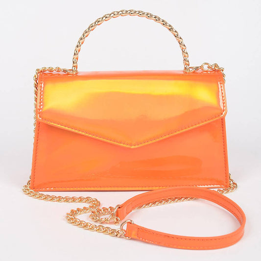 Chain Top Handbag - Orange (FINAL SALE) - Head Over Heels: All In One Boutique