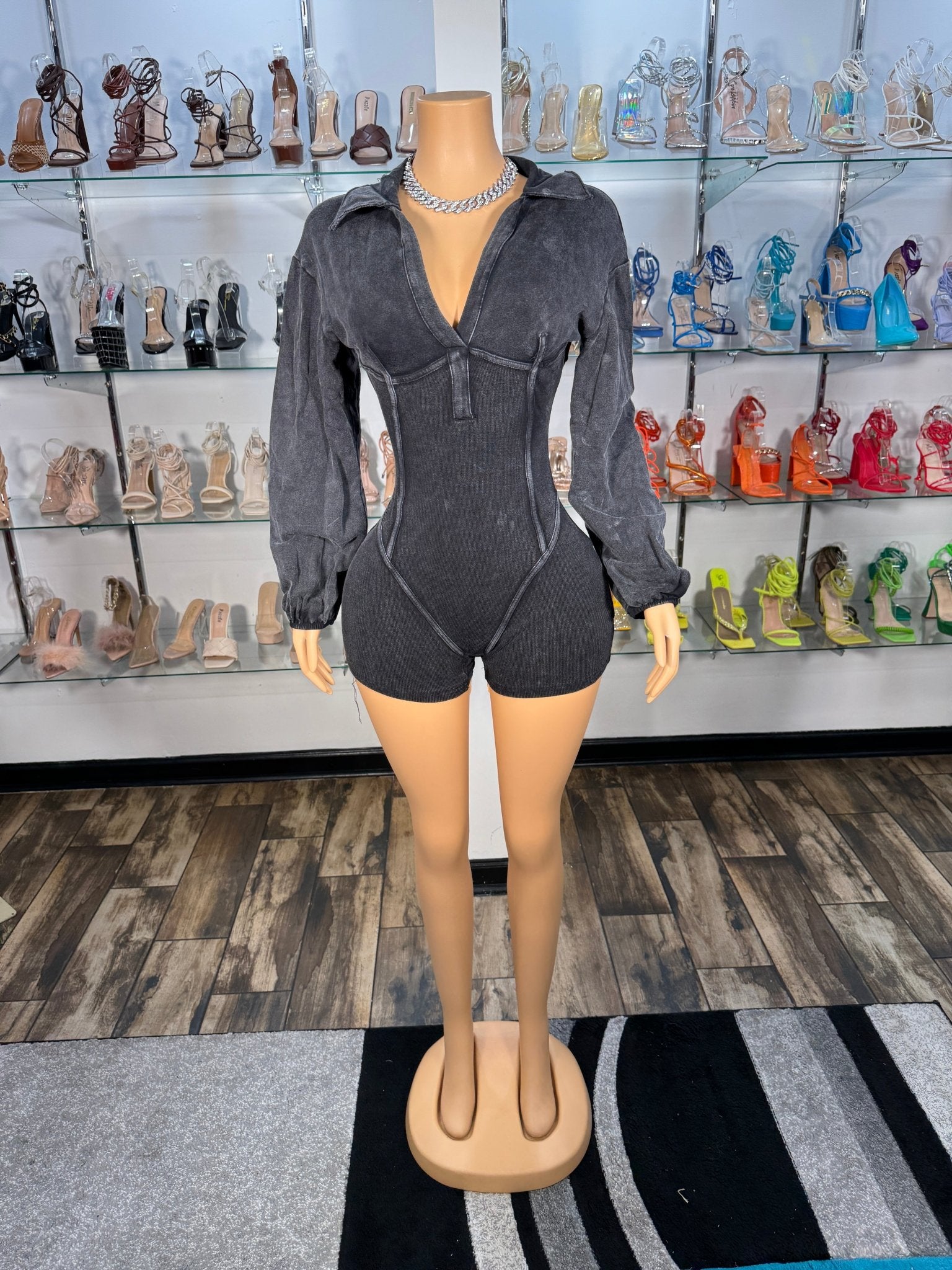 Charlette Romper - Black - Head Over Heels: All In One Boutique