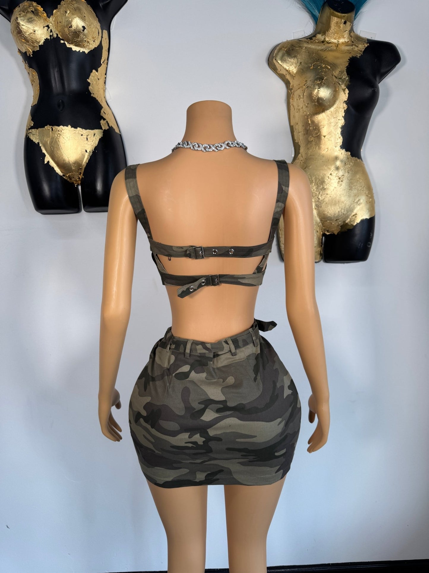 Chase Me Skirt Set - Camo - Head Over Heels: All In One Boutique