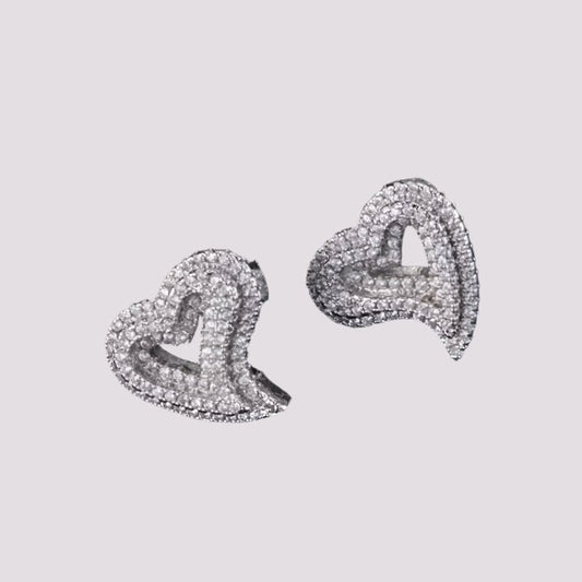 Cold Heart Earrings - Silver - Head Over Heels: All In One Boutique