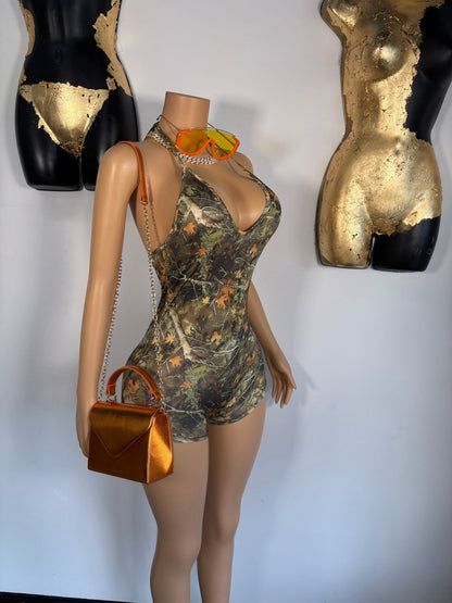 Country Girl Romper - Camo - Head Over Heels: All In One Boutique