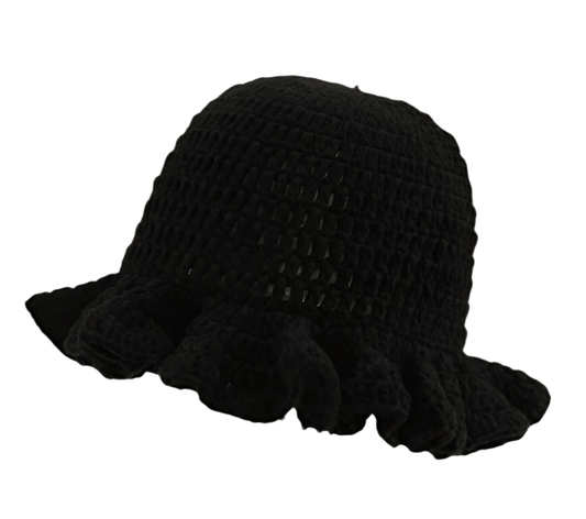Crochet Bucket - Black (FINAL SALE) - Head Over Heels: All In One Boutique