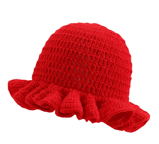 Crochet Bucket - Red - Head Over Heels: All In One Boutique