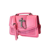 Crossed Handbag- Pink - Head Over Heels: All In One Boutique